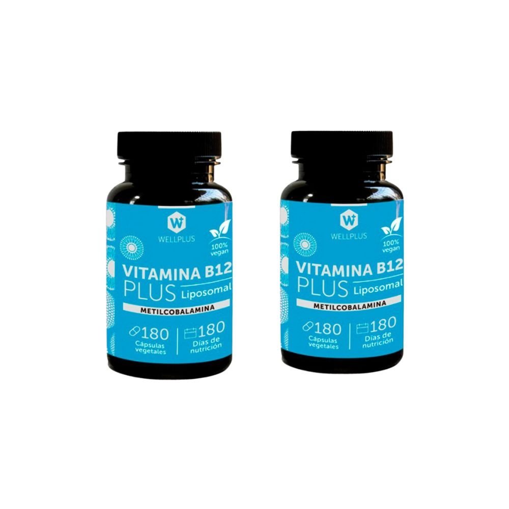 Pack 2 Vitamina B12 Wellplus 180 Cap - WELLPLUS - Aldea Nativa