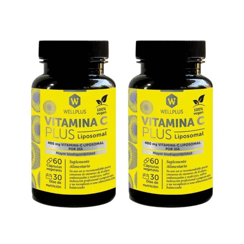 Pack 2 Vitamina C liposomal 60 cap Welplus - WELLPLUS - Aldea Nativa