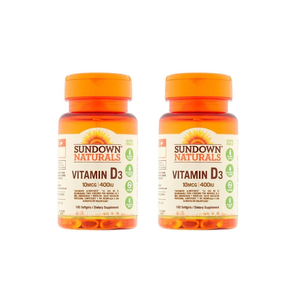 Pack 2 Vitamina D 400 Iu Sundown 100 Soft Gels - SUNDOWN - Aldea Nativa