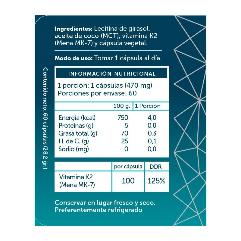 Pack 2 Vitamina D3+K2 Wellplus 60 Cap - WELLPLUS - Aldea Nativa