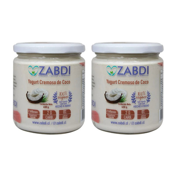 Pack 2 Yogurt cremoso de coco 450 gr Zabdi – Aldea Nativa