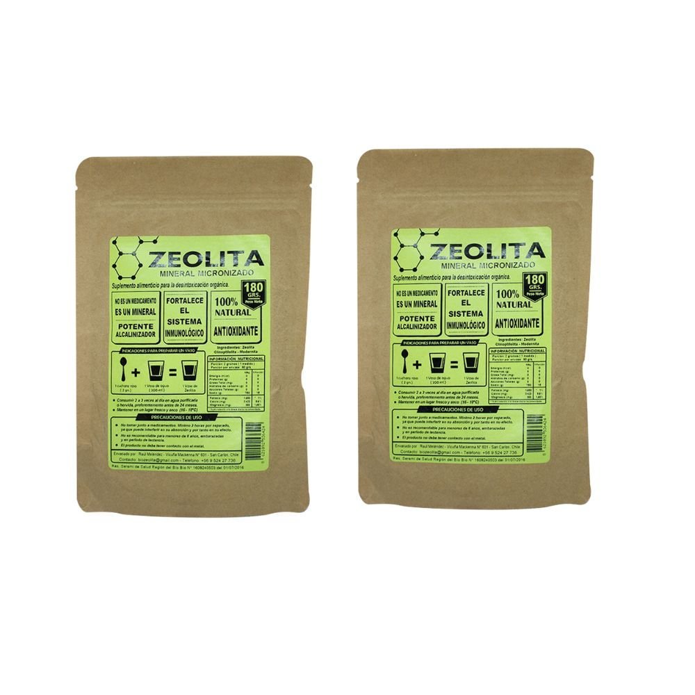 Pack 2 Zeolita Polvo Biozeolita 180 Gr - BIOZEOLITA - Aldea Nativa