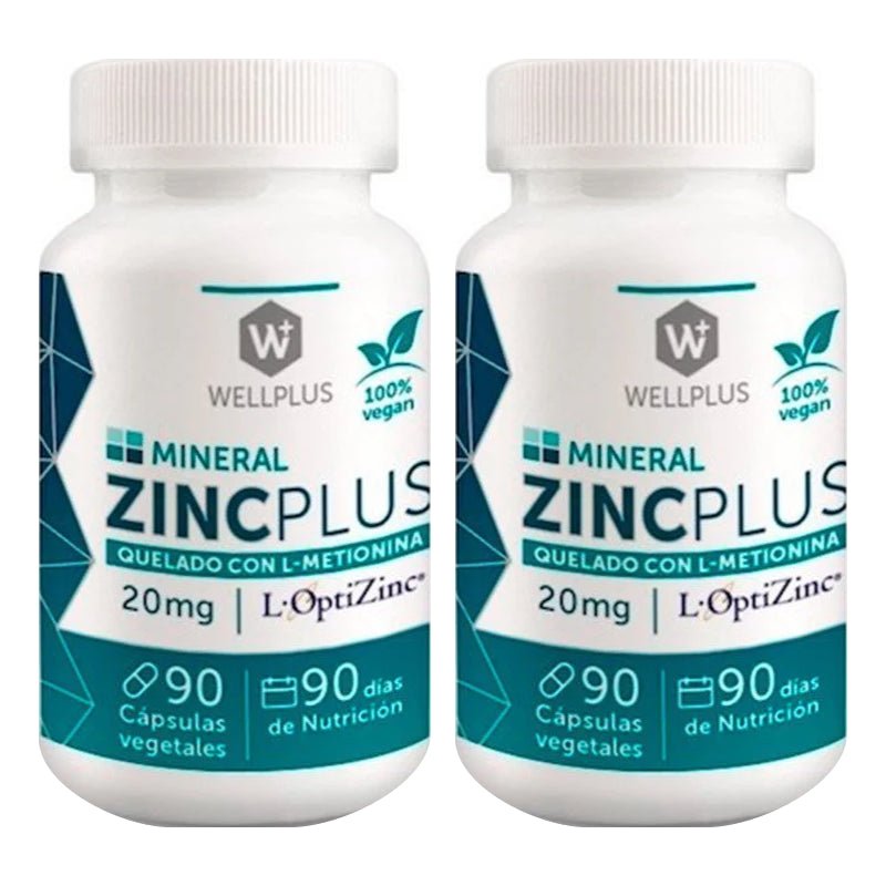 Pack 2 Zinc plus 90 Cap Wellplus - WELLPLUS - Aldea Nativa
