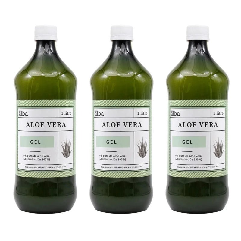 Pack 3 Aloe vera puro 1 lt Apícola del Alba - APICOLA DEL ALBA - Aldea Nativa