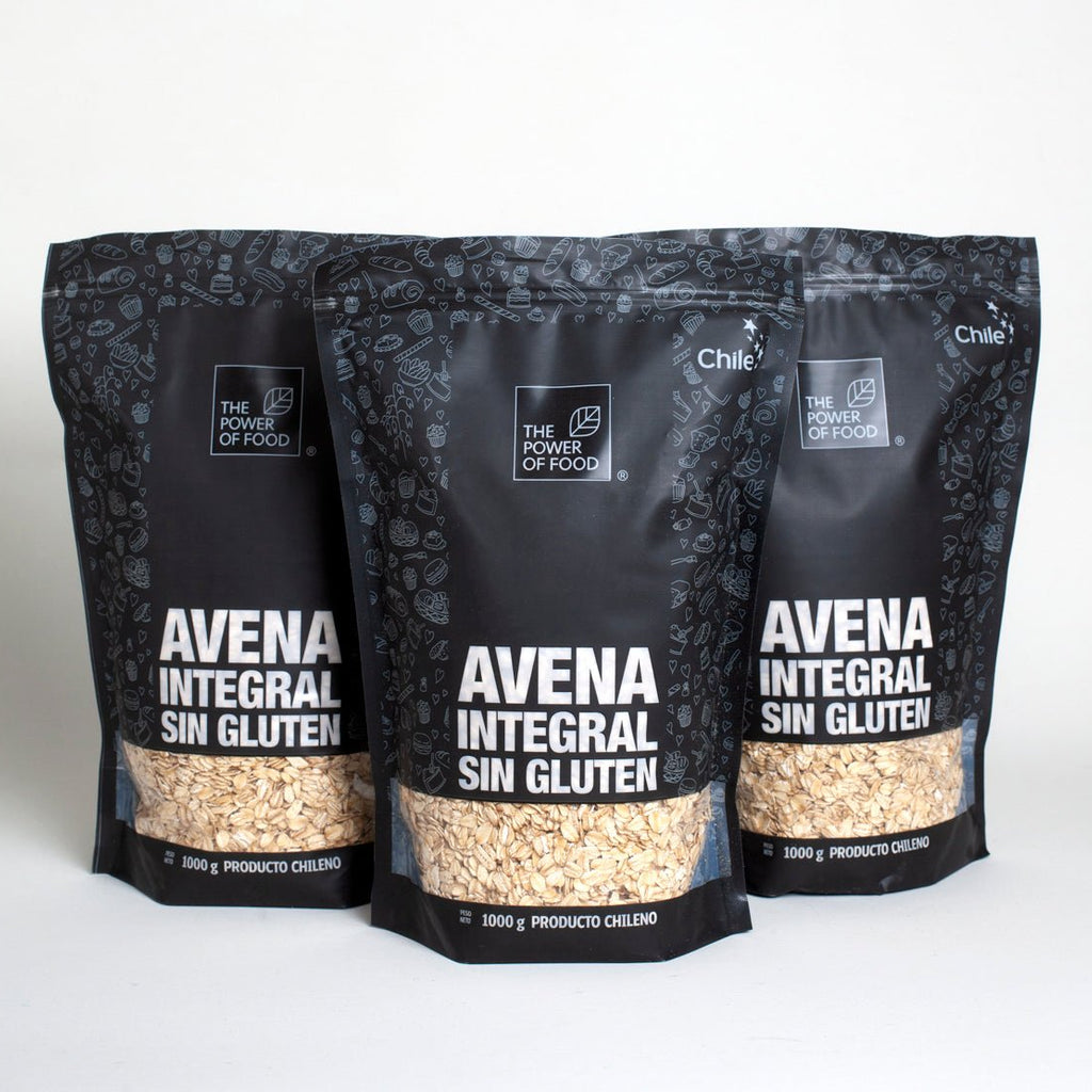 Pack 3 Avena Integral Sin Gluten 1 KG The Power Of Food - THE POWER OF FOOD - Aldea Nativa