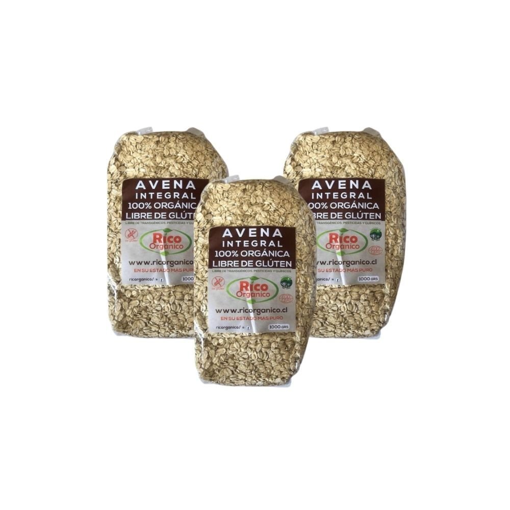 Pack 3 Avena Org Integral Sin Gluten Ricorganico 1 Kg - RICORGANICO - Aldea Nativa