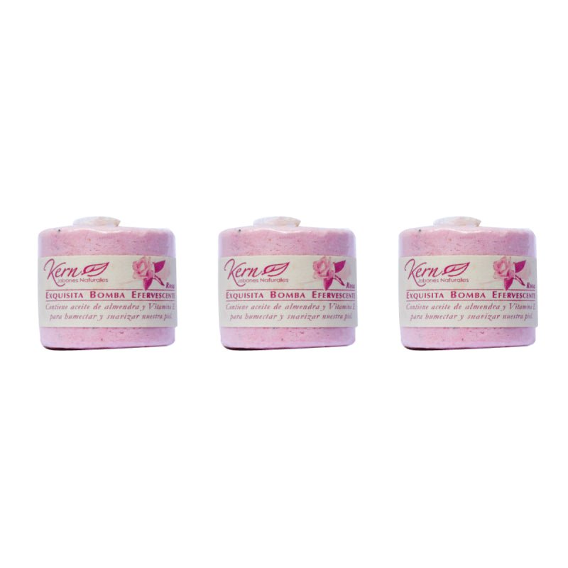 Pack 3 Bomba efervescente Rosa Kern - KERN - Aldea Nativa