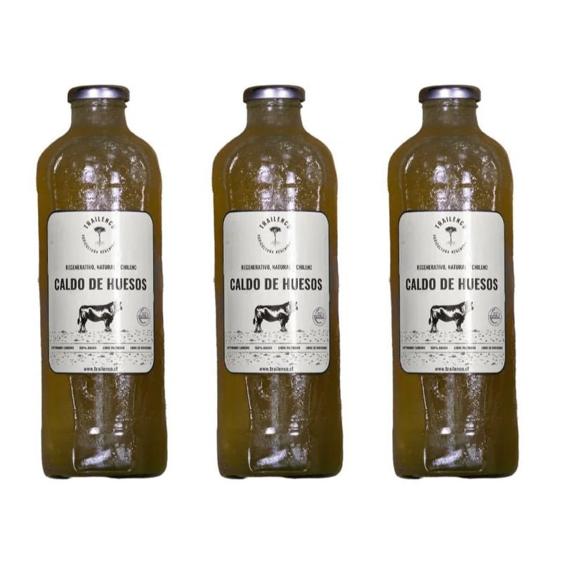 Pack 3 Caldo de hueso 930 ml Trailenco - TRAILENCO - Aldea Nativa