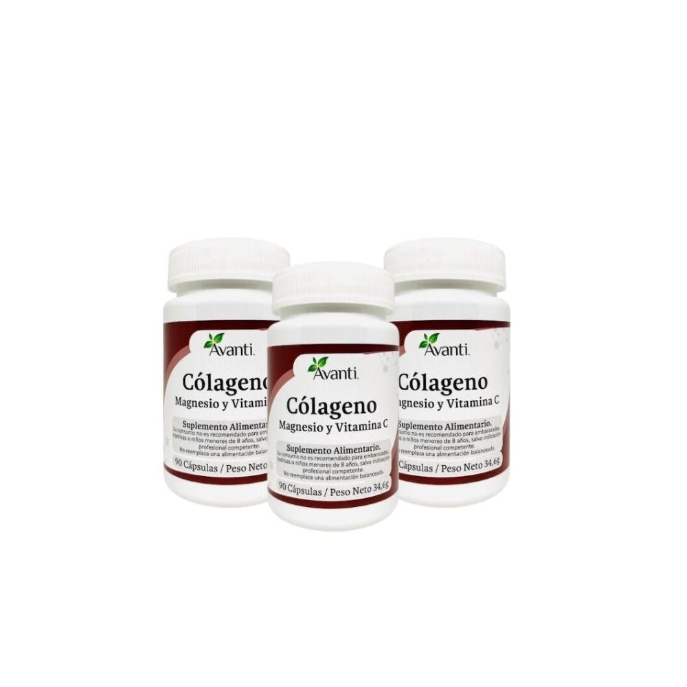 Pack 3 Colágeno con Magnesio y Vitamina C Avanti 90 Cap - AVANTI - Aldea Nativa