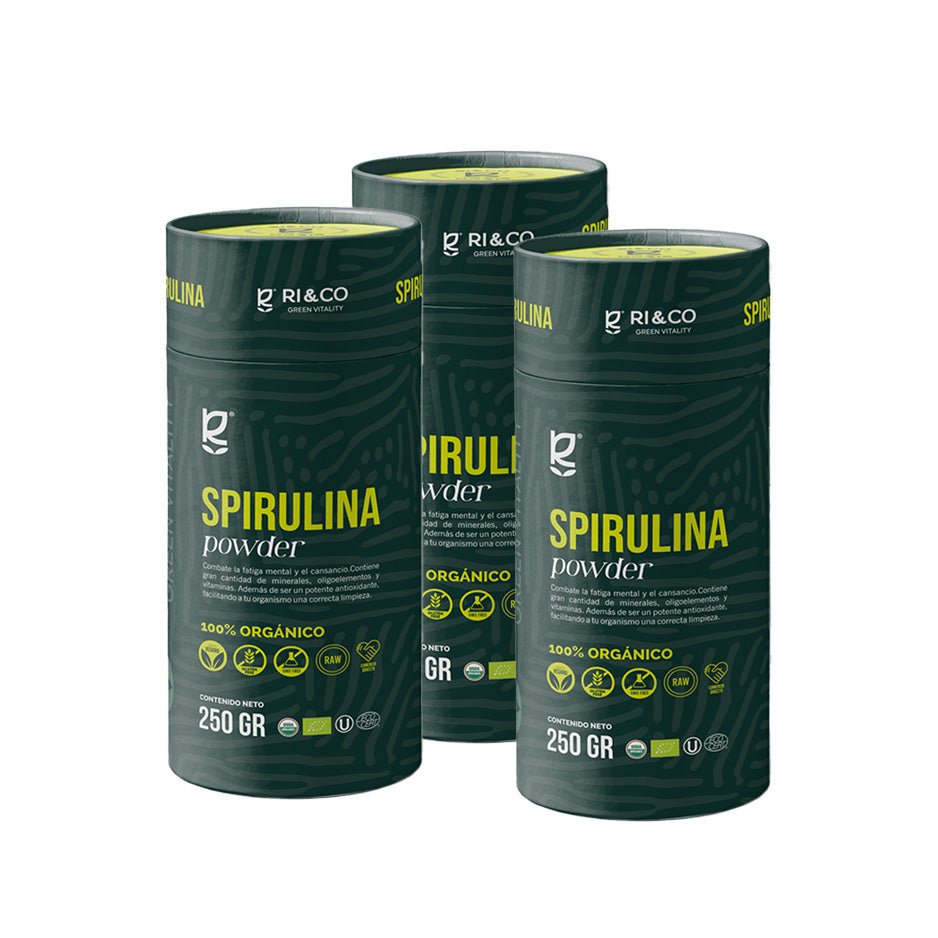 Pack 3 Espirulina Powder 250 GR RI&CO - RI&CO - Aldea Nativa