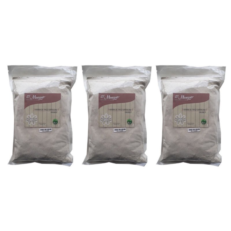 Pack 3 Harina trigo sarraceno org 1 kg El Manzano - EL MANZANO - Aldea Nativa