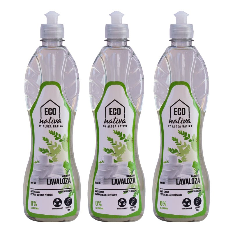 Pack 3 Lavaloza Econativa 500 ml - ECONATIVA - Aldea Nativa