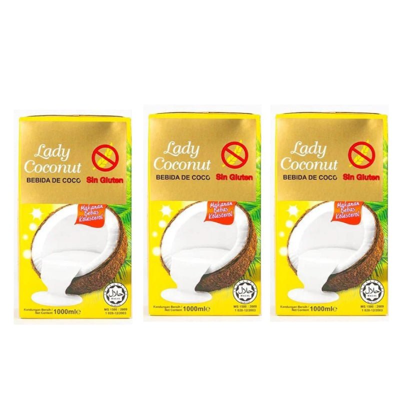 Pack 3 Leche de coco 1 lt Tetrapack Lady coconut - LADY COCONUT - Aldea Nativa