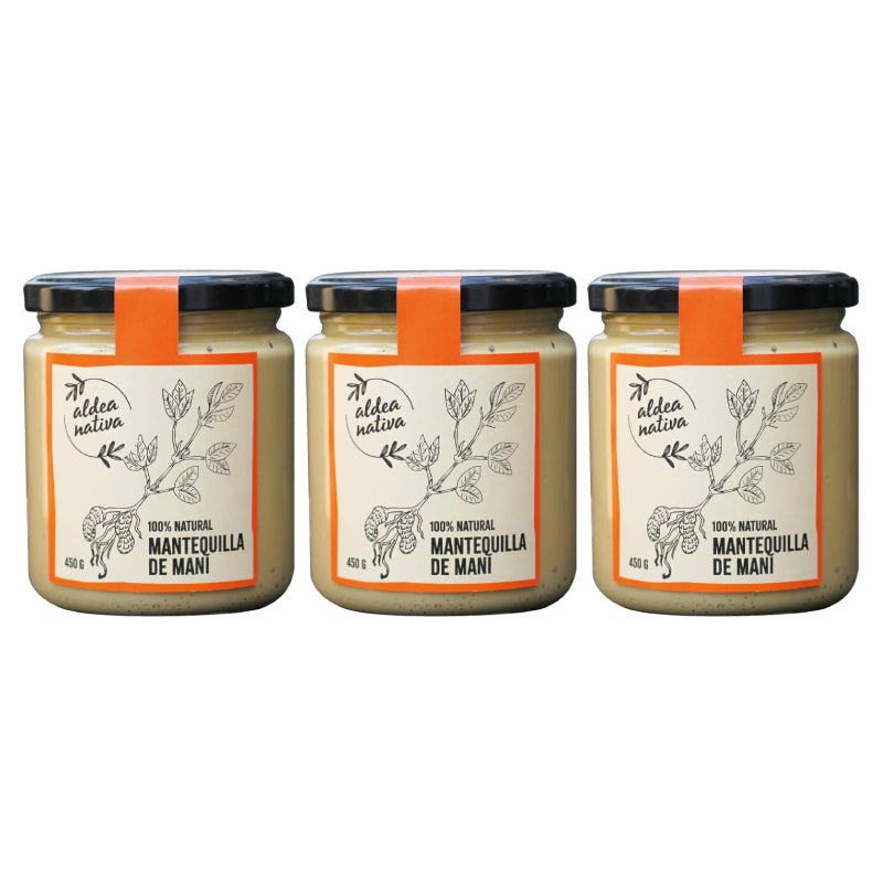 Pack 3 Mantequilla de maní 450 gr Aldea Nativa - Aldea Nativa - Aldea Nativa