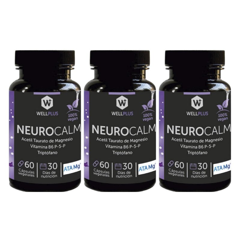 Pack 3 Neuro Calm 60 cap Wellplus - WELLPLUS - Aldea Nativa