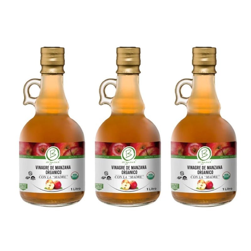Pack 3 Vinagre de manzana 1 lt B organics - B ORGANICS - Aldea Nativa