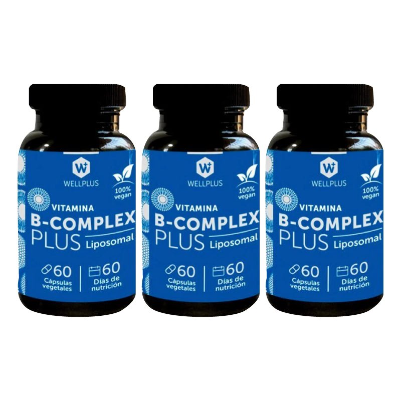 Pack 3 Vitamina B Complex 60 cap Wellplus - WELLPLUS - Aldea Nativa
