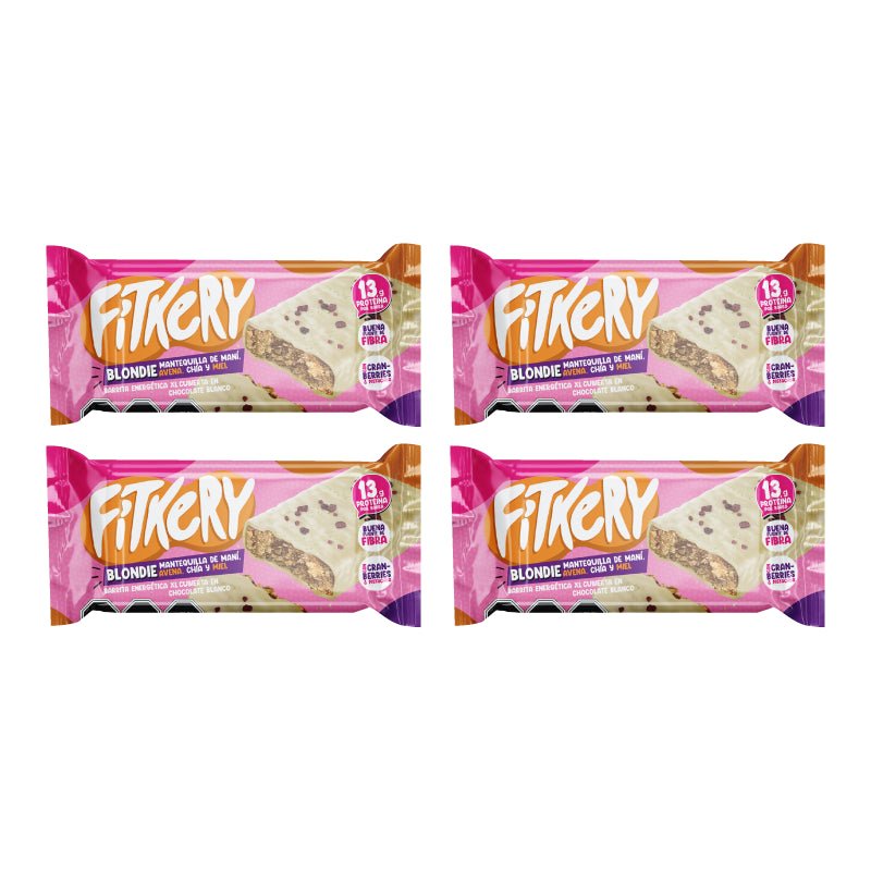 Pack 4 Barra proteica Blondie 85 gr Fitkery - FITKERY - Aldea Nativa