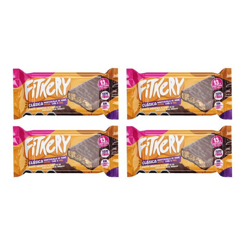 Pack 4 Barras proteicas clasicas 85 gr Fitkery - FITKERY - Aldea Nativa