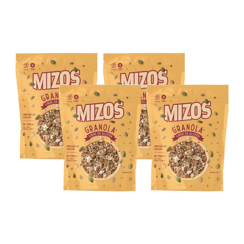 Pack 4 Granola mix semillas 250 gr Mizos - MIZOS - Aldea Nativa