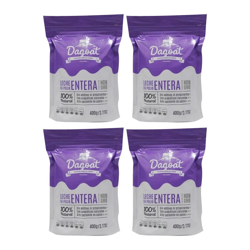 Pack 4 Leche cabra entera 400 gr Dagoat - DAGOAT - Aldea Nativa