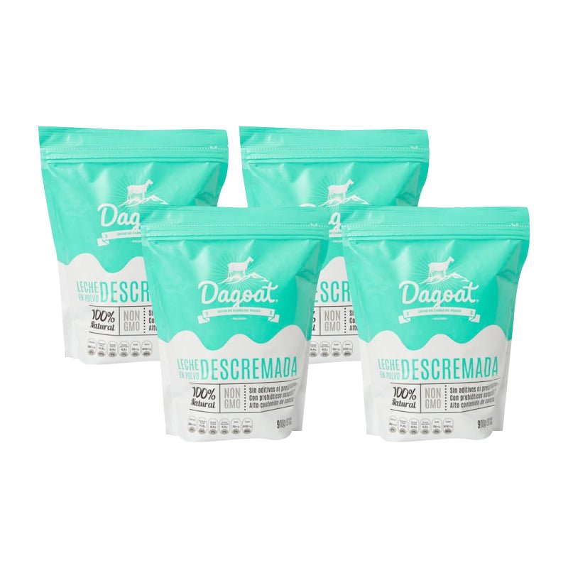 Pack 4 Leche de cabra descremada 900 gr Dagoat - Dagoat - Aldea Nativa