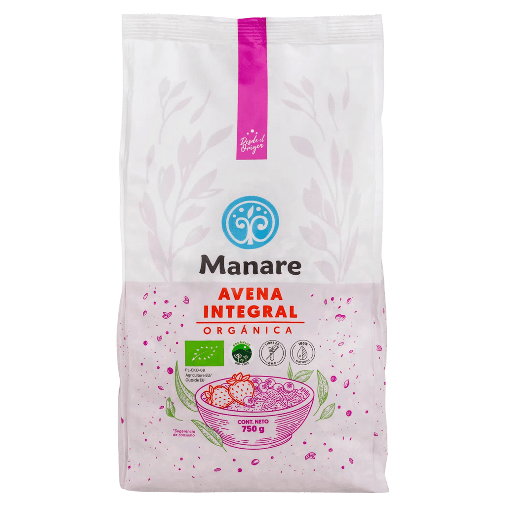 Pack 5 Avena Instantanea InteGral Org Manare 750 gr - MANARE - Aldea Nativa