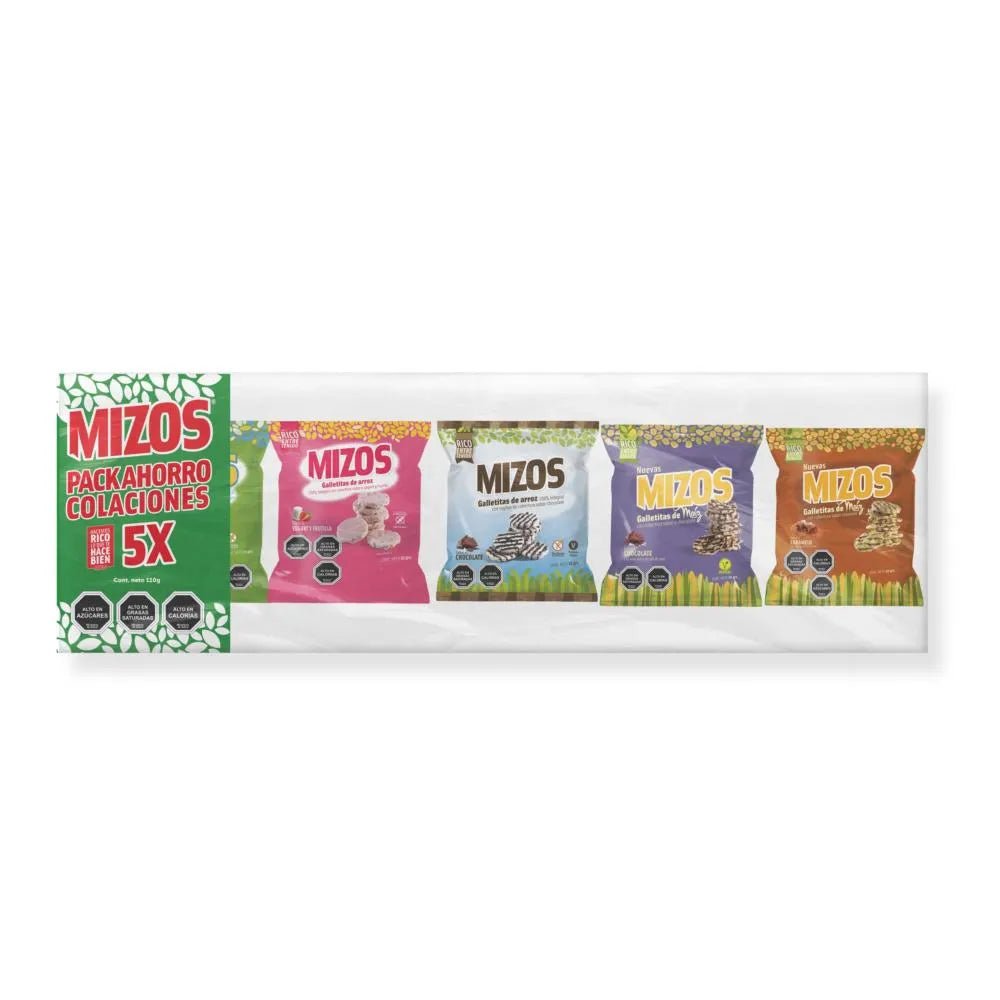 Pack 5 galletas de arroz y maíz 110 GR MIZOS - MIZOS - Aldea Nativa