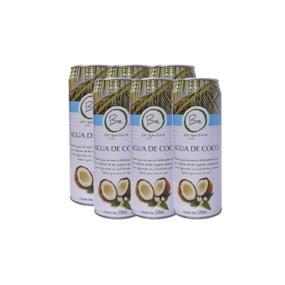 Pack 6 Agua Coco Natural B Organics 520 Ml - B ORGANICS - Aldea Nativa