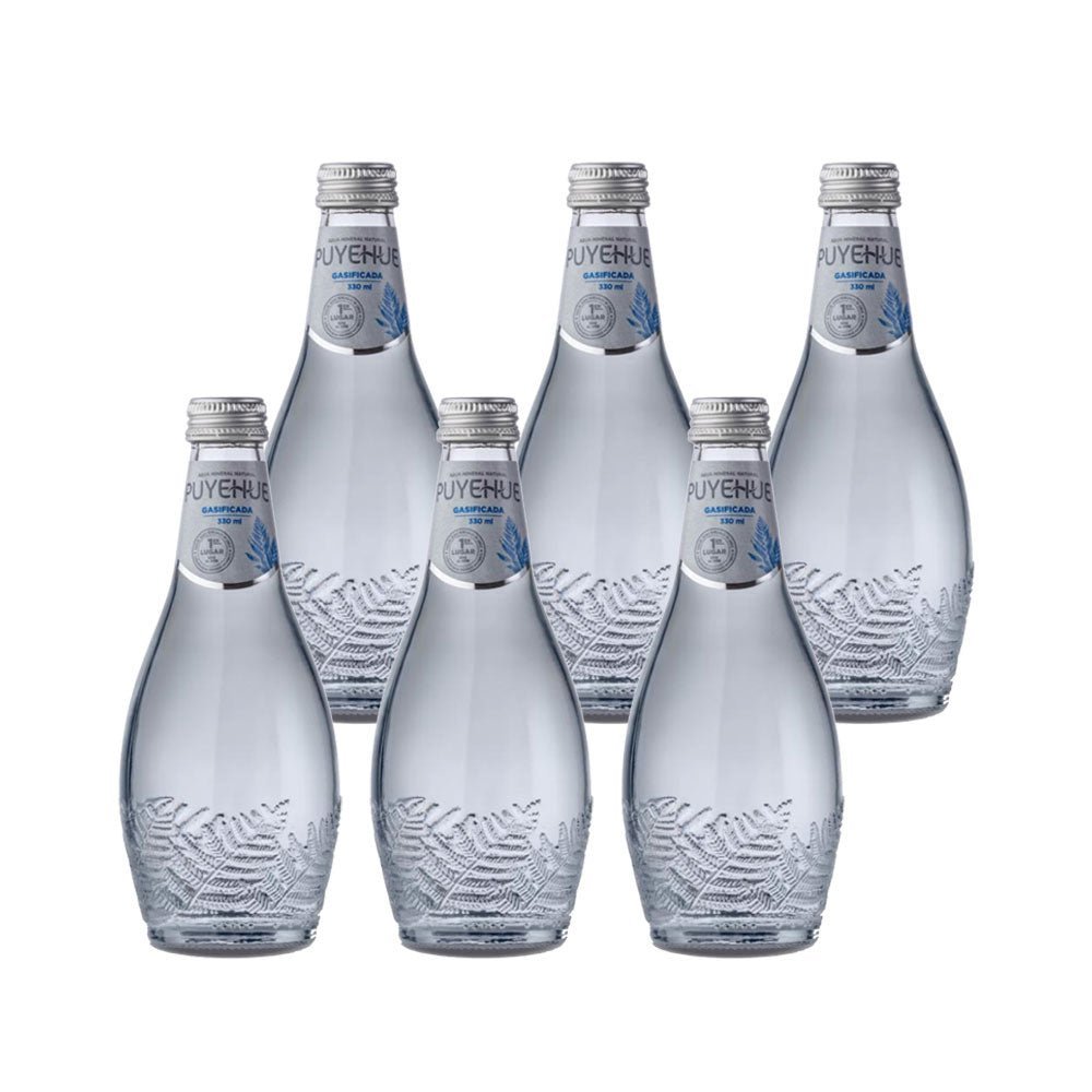 Pack 6 Agua Mineral con Gas Puyehue 330 Ml - PUYEHUE - Aldea Nativa