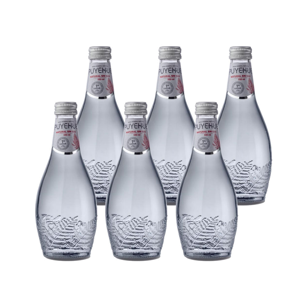 Pack 6 Agua Mineral Sin Gas Puyehue 330 Ml - PUYEHUE - Aldea Nativa