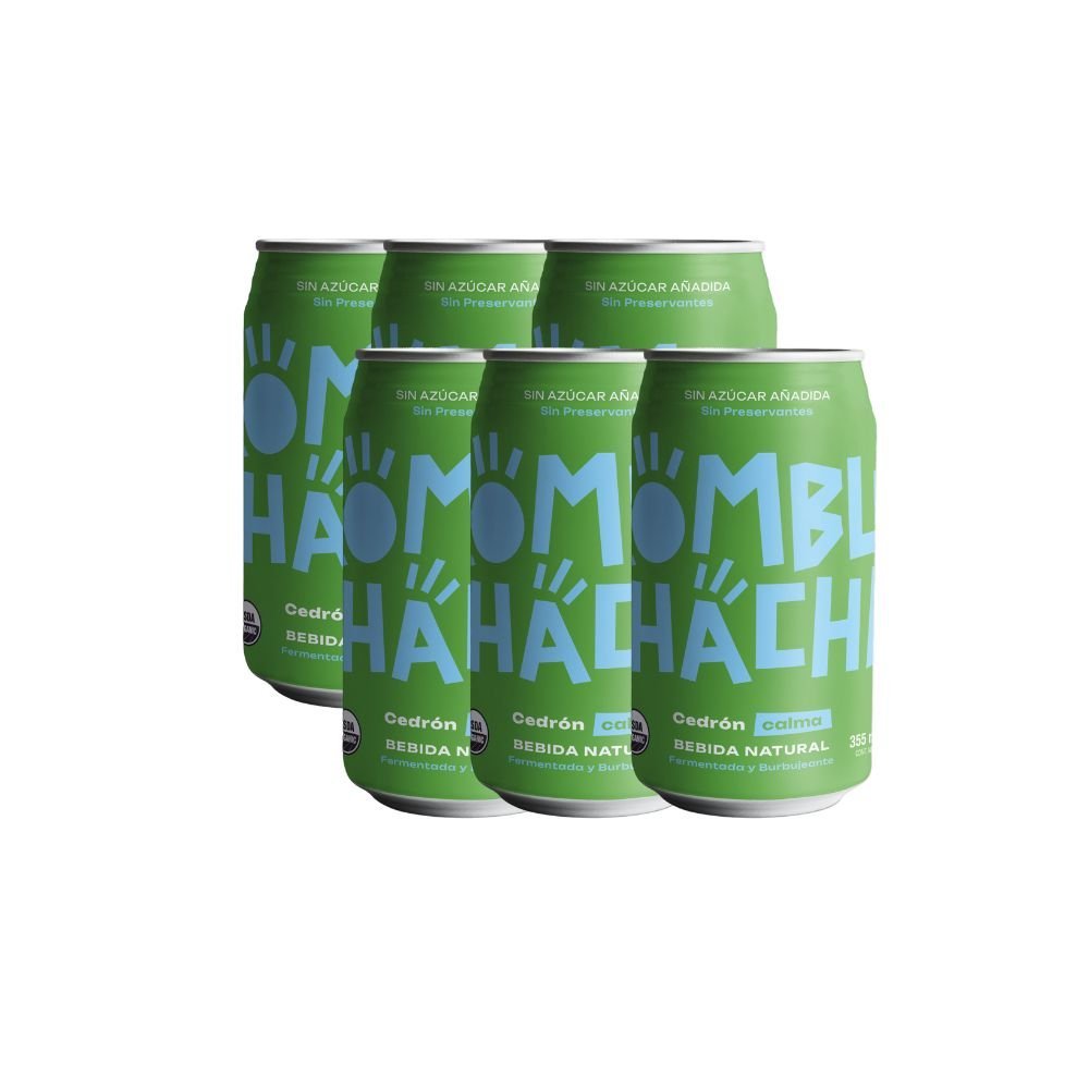 Pack 6 Cedron En Lata Kombuchacha 350 Ml - KOMBUCHACHA - Aldea Nativa