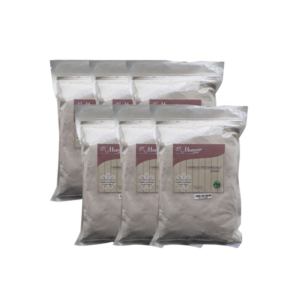 Pack 6 Harina de Trigo Sarraceno El Manzano 1 Kg - EL MANZANO - Aldea Nativa