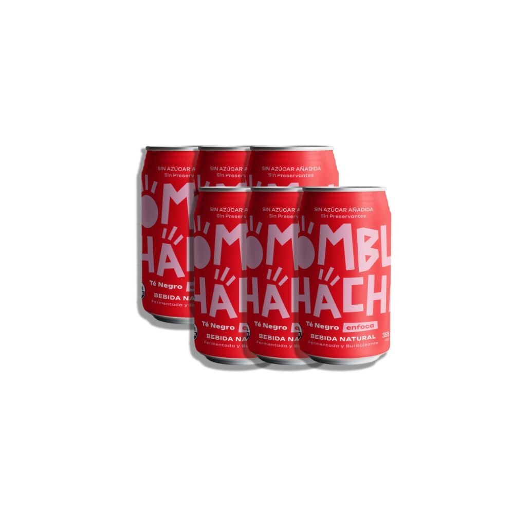 Pack 6 Kombucha Original En Lata Kombuchacha 350 Ml - KOMBUCHACHA - Aldea Nativa