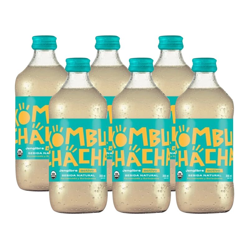 Pack 6 Kombuchacha jengibre 500 cc - KOMBUCHACHA - Aldea Nativa