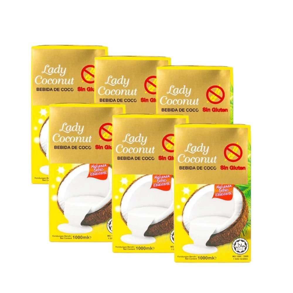 Pack 6 Leche Coco Lady Coconut 1 Lt Tetrapack - LADY COCONUT - Aldea Nativa