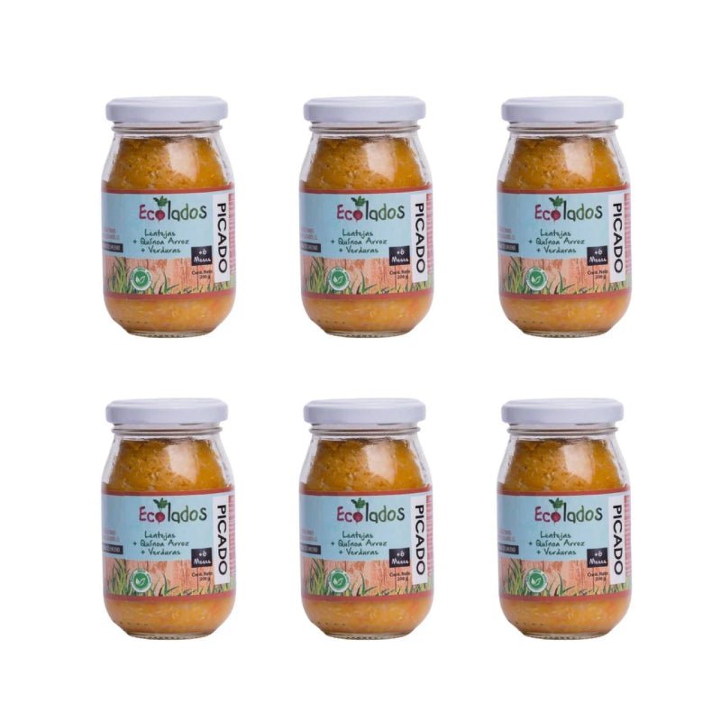Pack 6 Picado Lentejas con Quinoa Arroz y Verduras Ecolados 200 Gr - ECOLADOS - Aldea Nativa