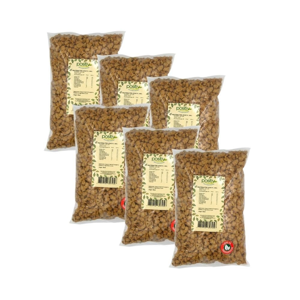 Pack 6 Proteina Vegetal Gruesa de Soya Positiv 500 Gr - POSITIV - Aldea Nativa