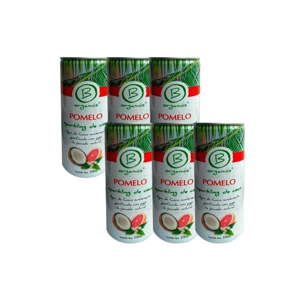 Pack 6 Sparkling de Pomelo B Organics 250 Ml - B ORGANICS - Aldea Nativa