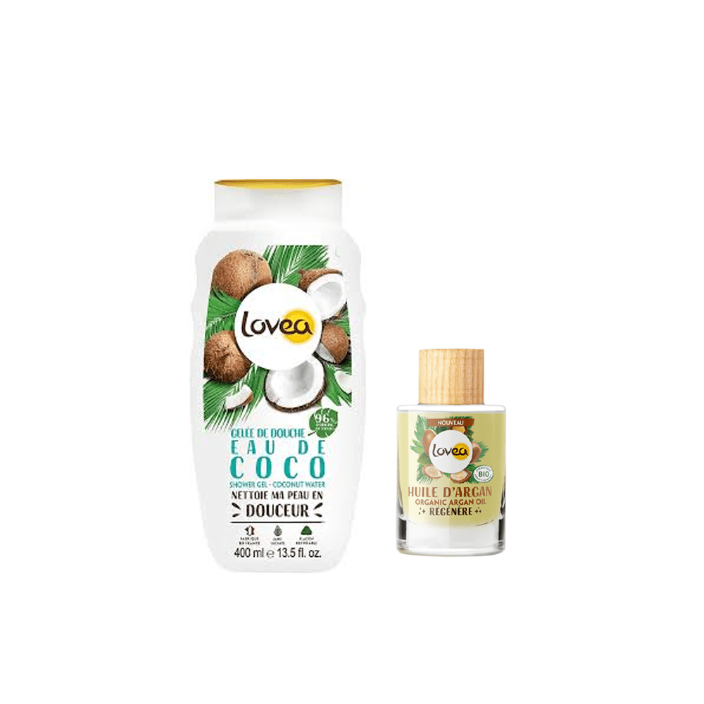 Pack Lovea Aceite argan y Gel de ducha coco - LOVEA - Aldea Nativa