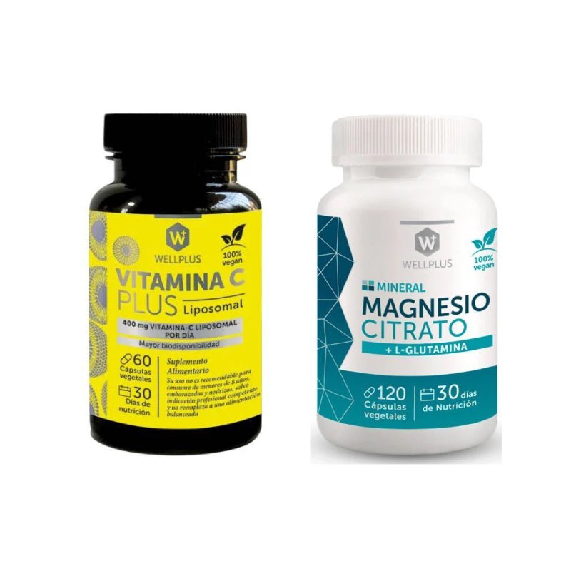 Pack magnesio citrato + Vitamina c Wellplus - WELLPLUS - Aldea Nativa