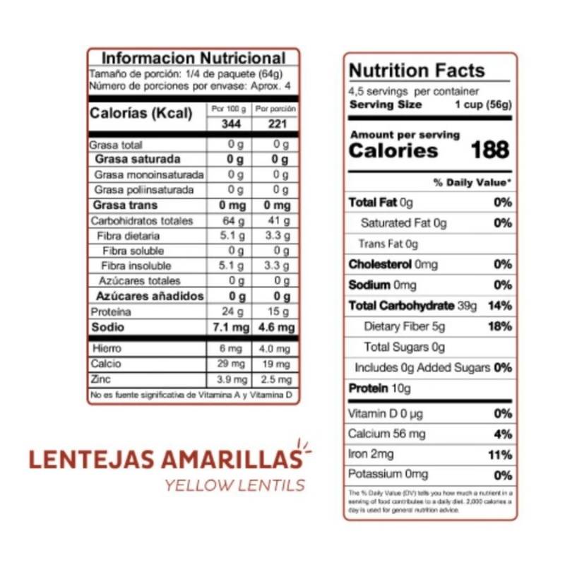 Pasta De Lentejas Amarillas Conchitas El Dorado 250 Gr - EL DORADO - Aldea Nativa