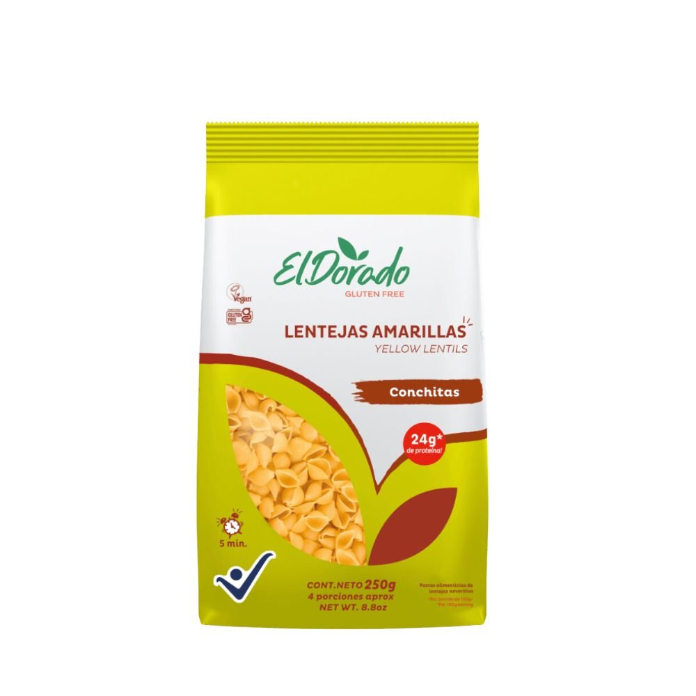 Pasta De Lentejas Amarillas Conchitas El Dorado 250 Gr - EL DORADO - Aldea Nativa