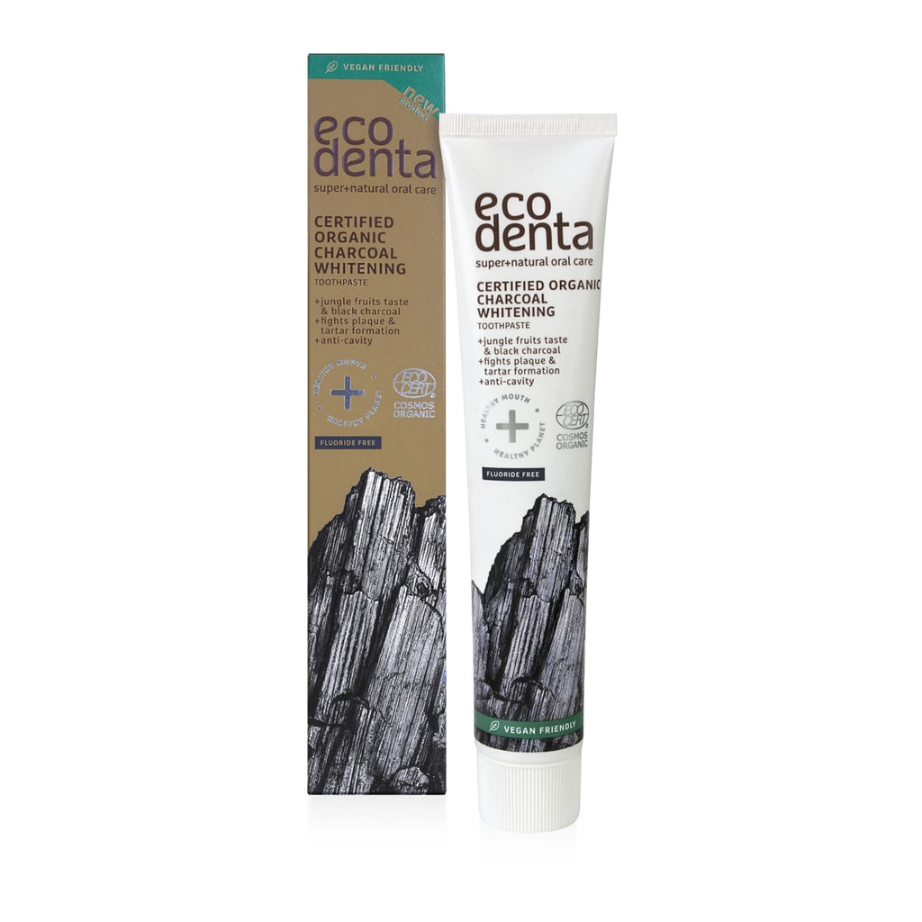 Pasta dental organica blanqueadora con carbon 75 ML ECODENTA