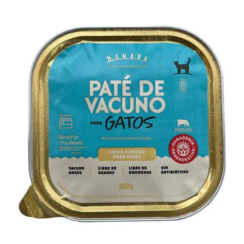 Pate de vacuno para gatos 300 gr Manada - MANADA - Aldea Nativa