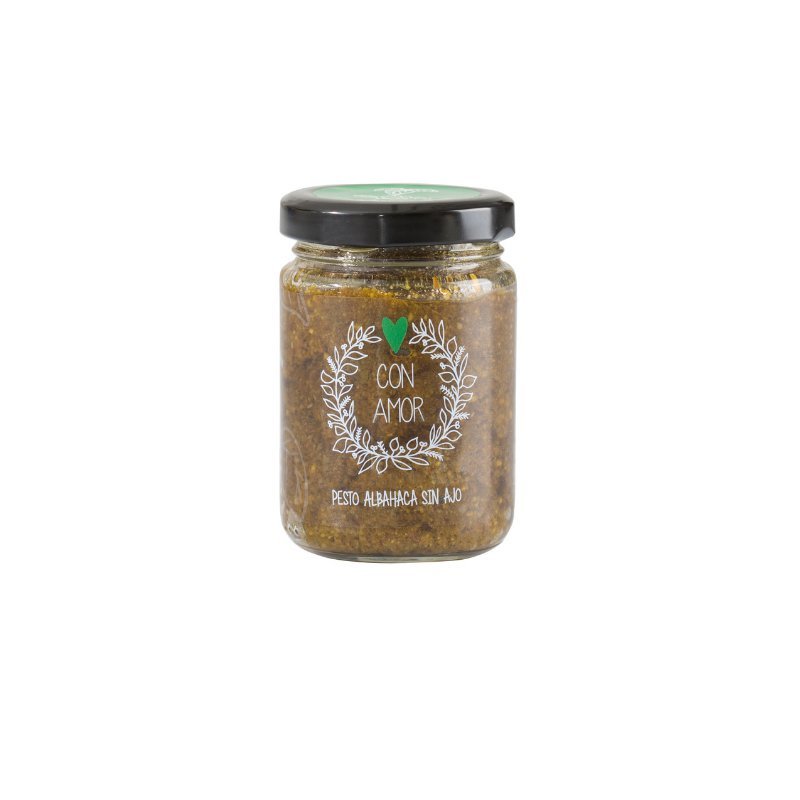 Pesto de Albahaca Sin Ajo con Amor 130 Gr - CON AMOR - Aldea Nativa