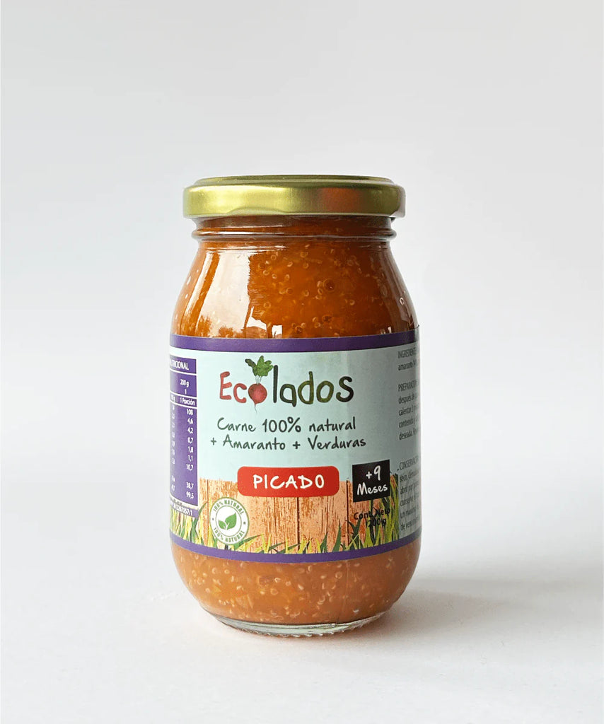 Picado de Carne 100% Natural con Amaranto y Verduras 200 GR ECOLADOS