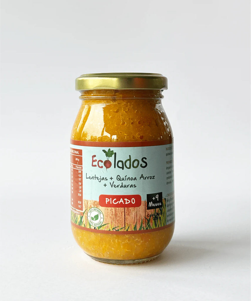 Picado Lentejas con Quinoa Arroz y Verduras 200 GR ECOLADOS
