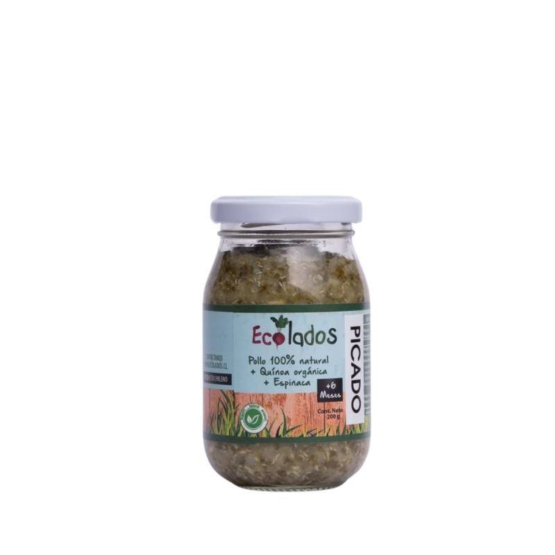 Picado Pollo 100% Natural con Quinoa y Espinaca Ecolados 200 Gr - ECOLADOS - Aldea Nativa