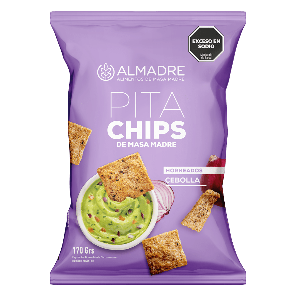 Pita chips cebolla 170 gr Almadre - ALMADRE - Aldea Nativa